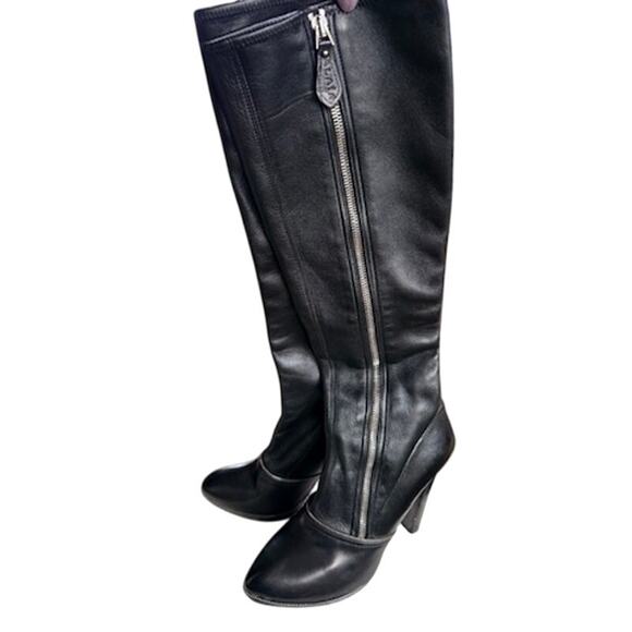 Alaïa Paris Black Leather Knee-High Zipper Boots 40.5 Italy - Picture 2 of 12